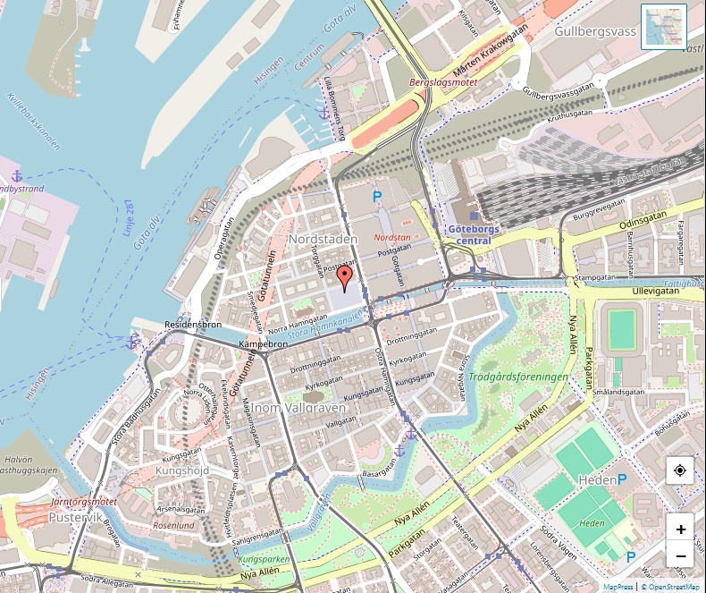 Centrala Göteborg karta, Göteborg