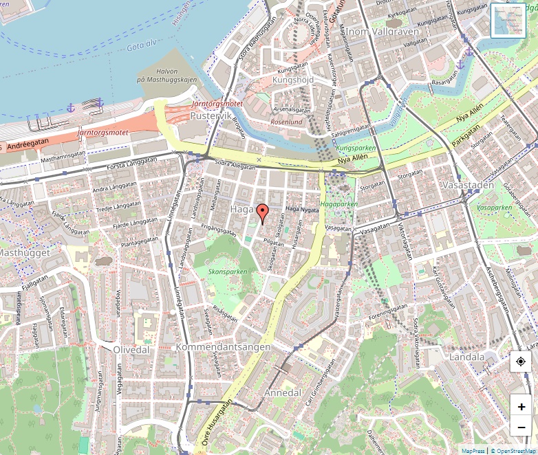 Haga karta, Göteborg