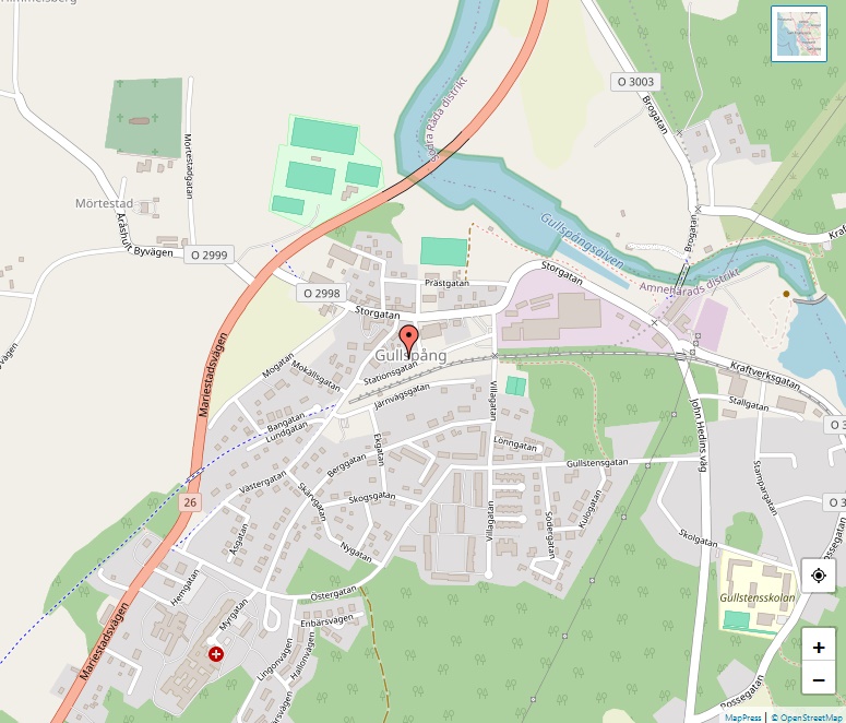 Karta över Gullspång, Göteborg