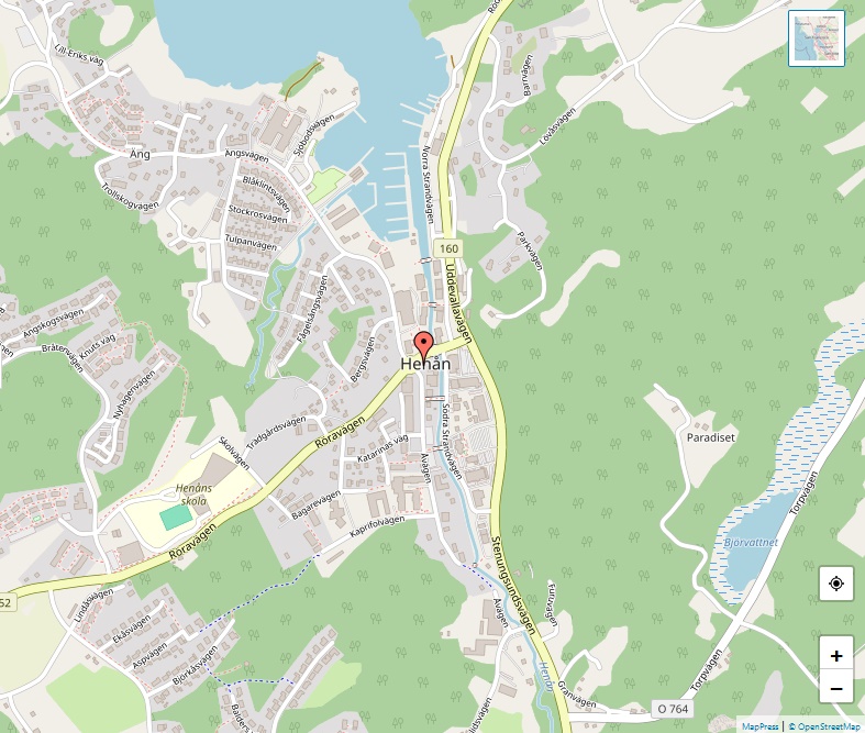 Karta över Henån, Göteborg