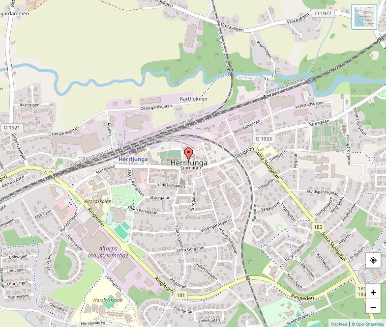 Karta över Herrljunga, Göteborg