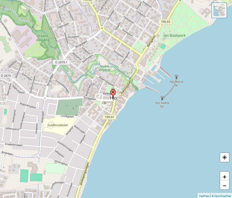 Karta över Hjo, Göteborg