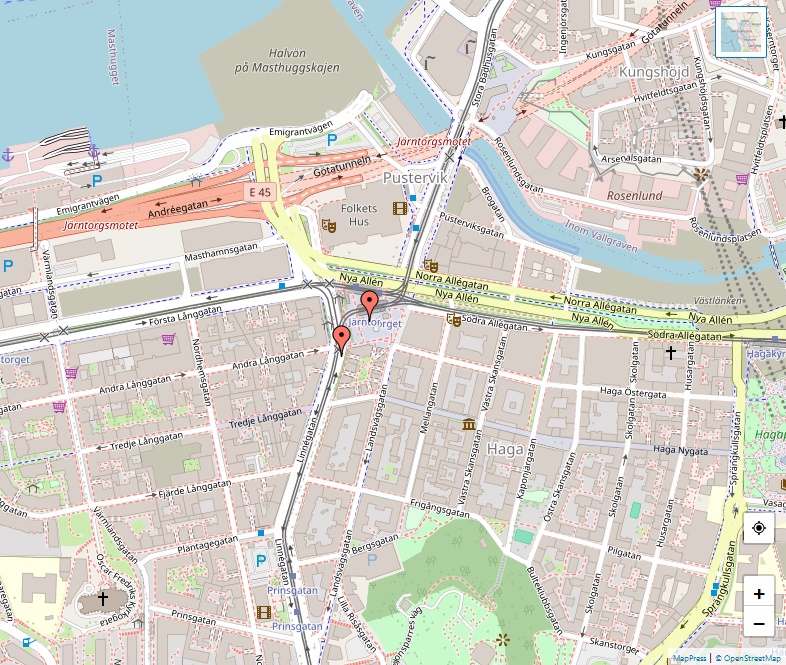 Karta över Järntorget, Göteborg