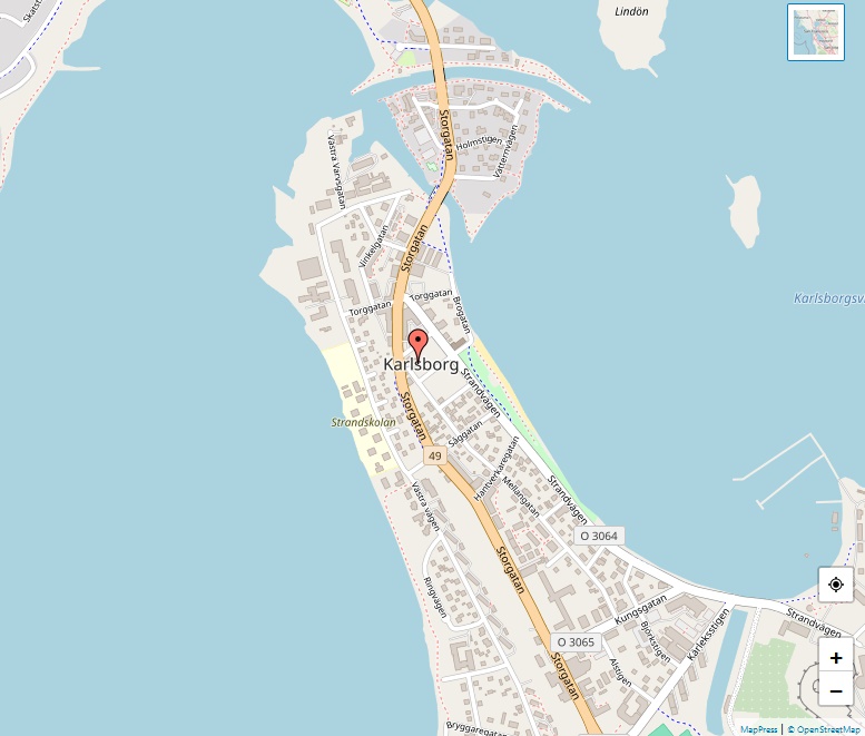 Karta över Karlsborg