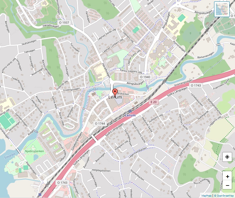 Karta över Lerum, Göteborg