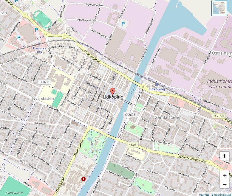 Karta över Lidköping, Göteborg