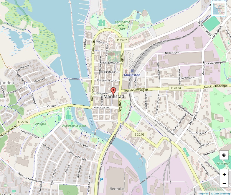 Karta över Mariestad, Göteborg