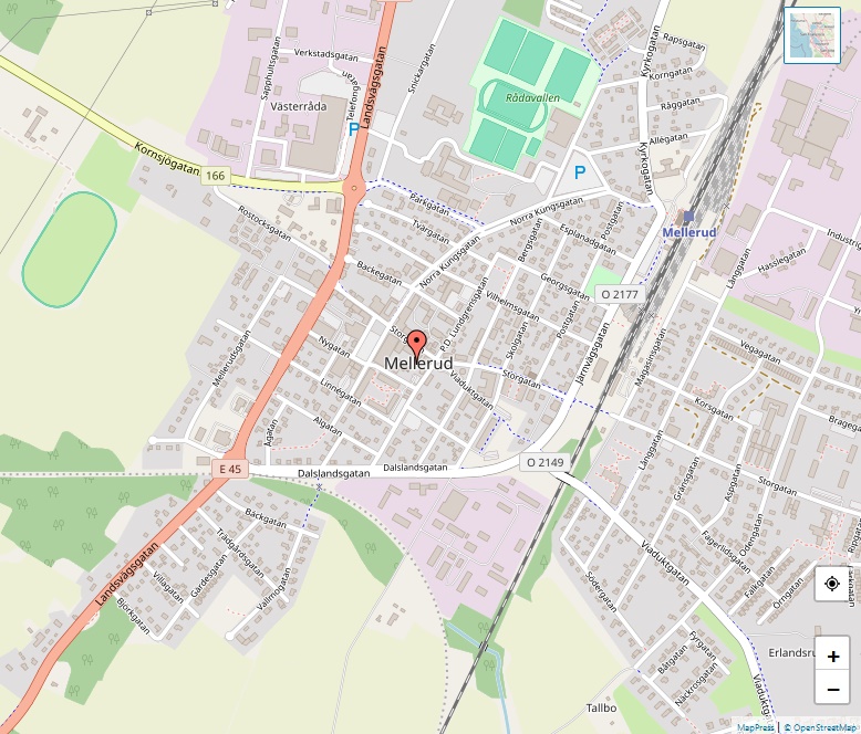 Karta över Mellerud, Göteborg