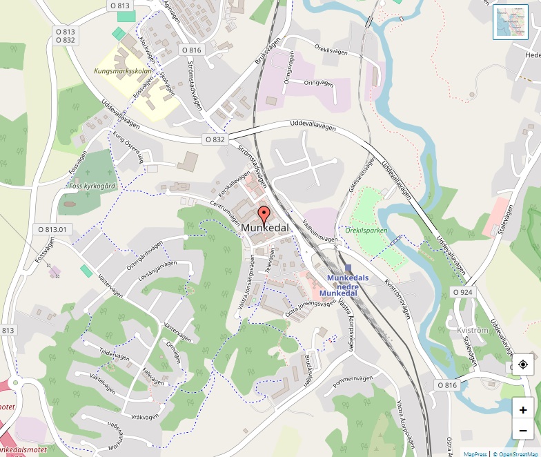 Karta över Munkedal, Göteborg