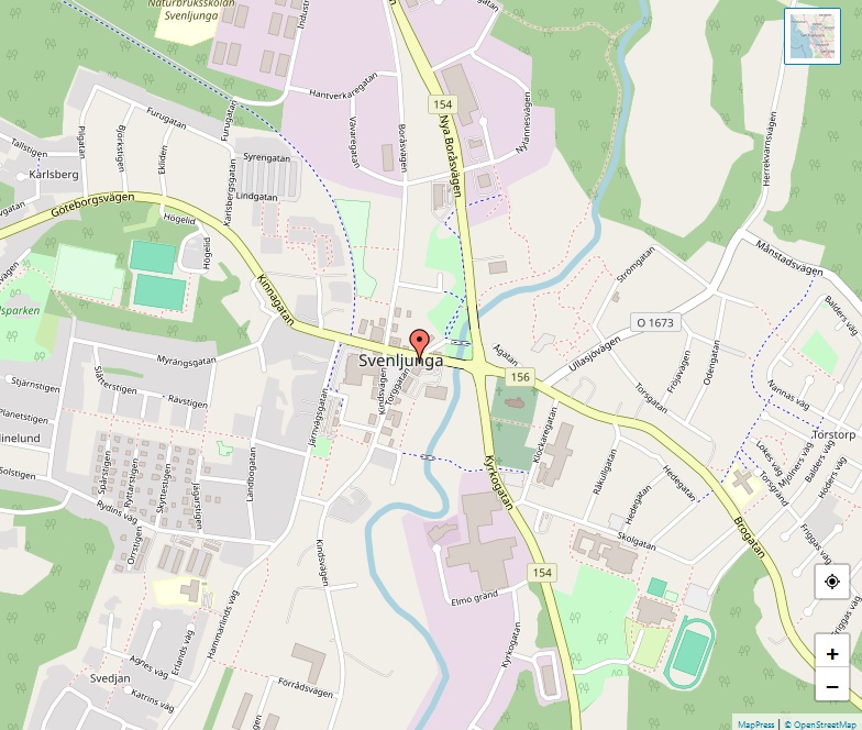 Karta över Svenljunga