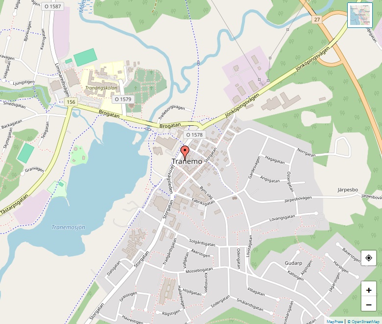 Karta över Tranemo, Göteborg