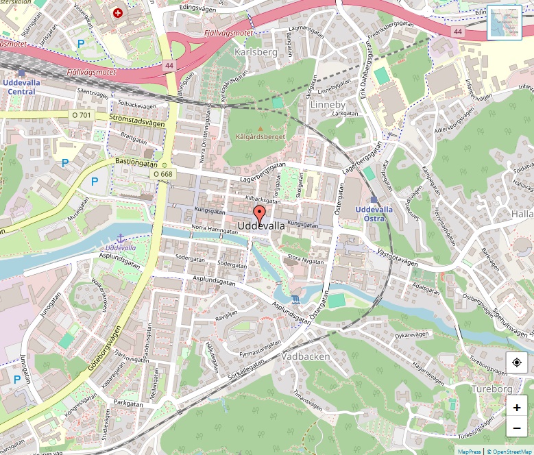 Karta över Uddevalla, Göteborg