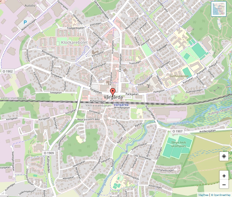 Karta över Vårgårda, Göteborg